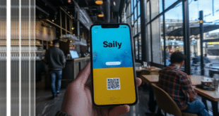 un utilisateur de Saily eSIM dans un restaurant